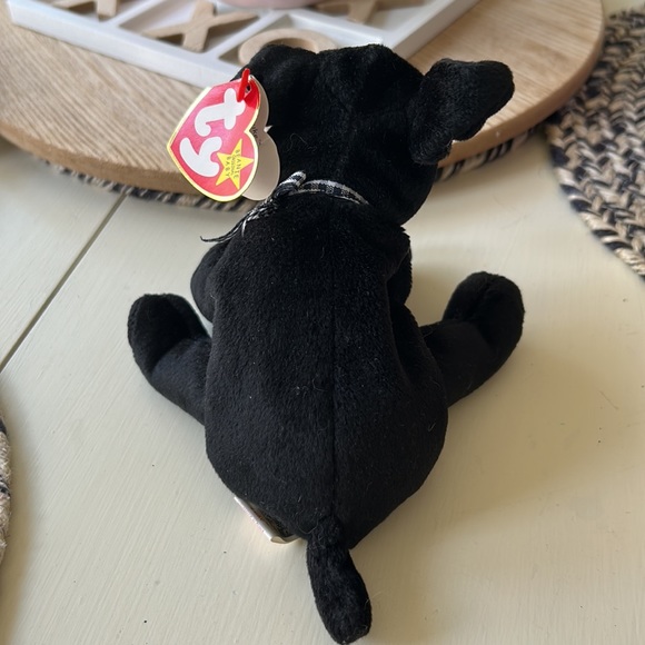 Rare TY beanie baby Luke black dog with tag errors - Picture 2 of 4